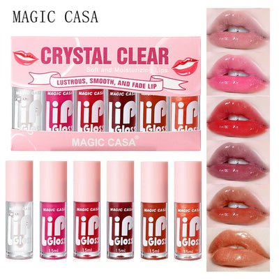 MAGIC CASA 6pcs/set Jelly Lip Gloss