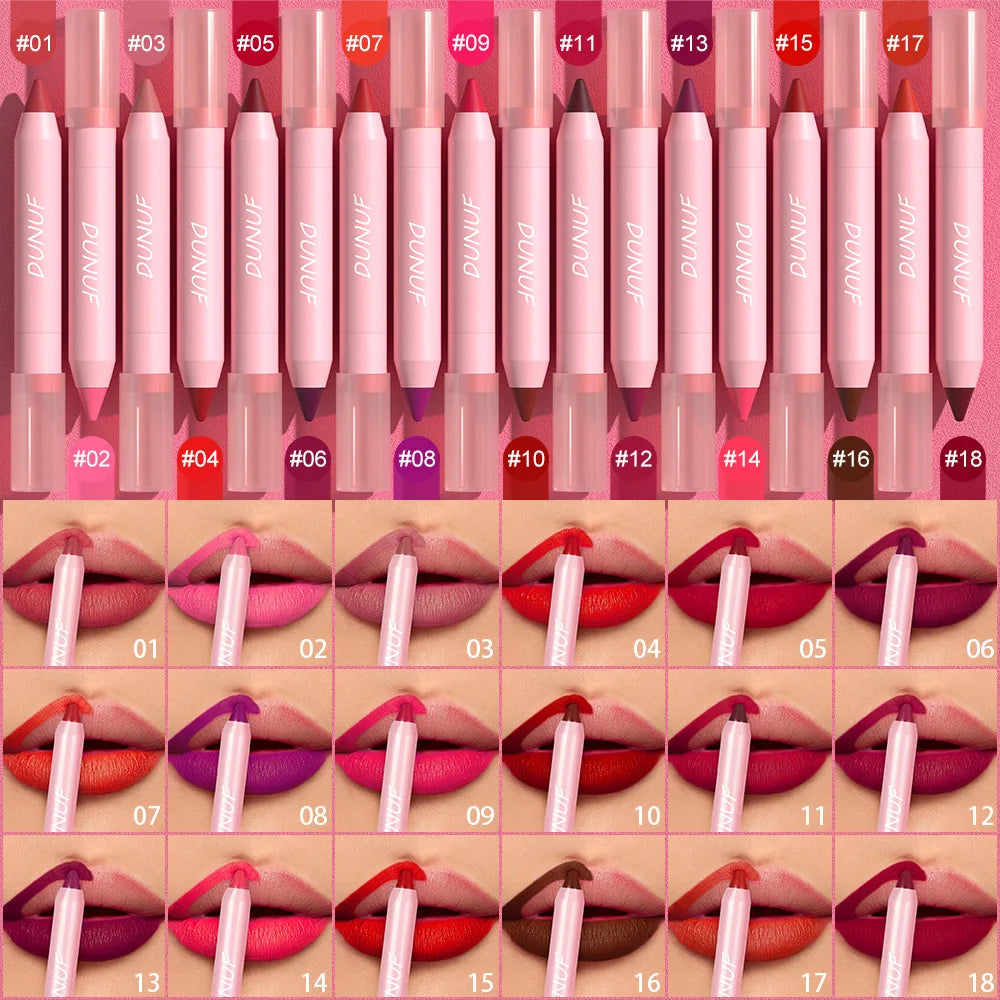 18-Color Red Matte Contour Tint Lipstick