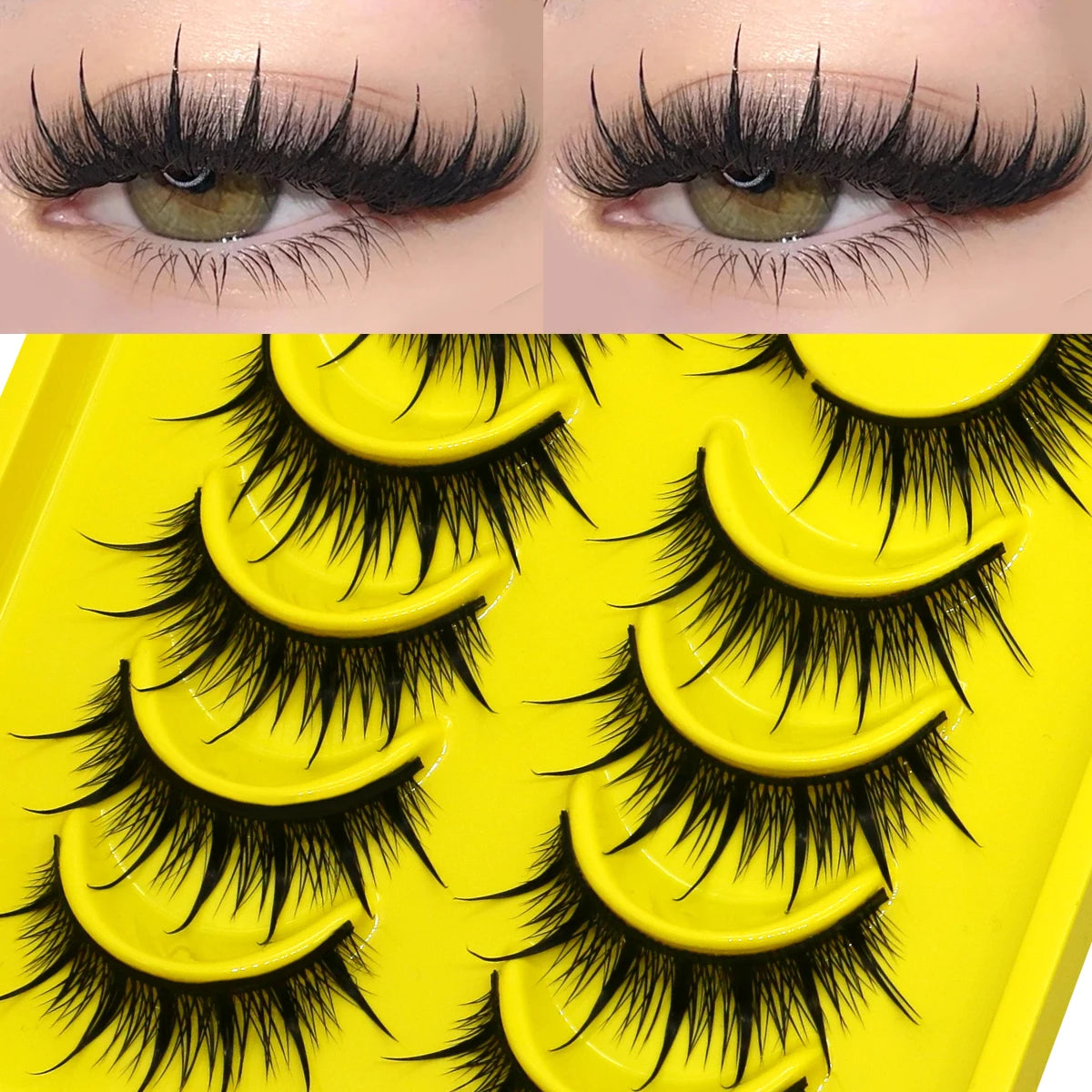 Fluffy Soft Cross Wispy Natural Eyelash